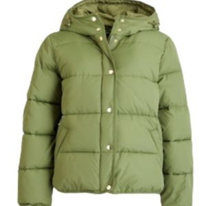 J CREW HOODED PUFFER JACKET  SIZE XL  BRAND NEW
